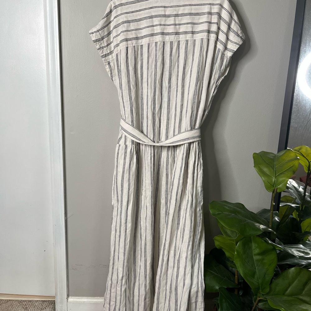 Universal thread Striped Button-Front drop waist … - image 5